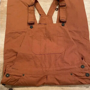 Unisex Blue Steel Rust Colored Overalls Slim 42